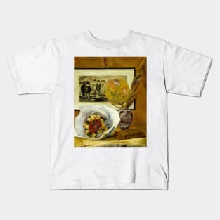 Still Life with Bouquet by Auguste Renoir Kids T-Shirt